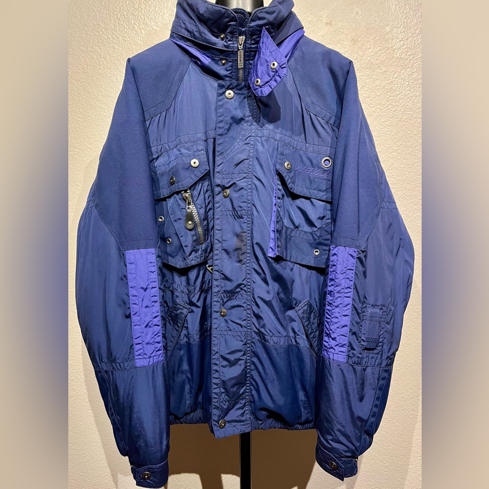 Vintage Nevica Blue and Purple Insulated Ski Jacket - Size 44 / XL (Men’s)
